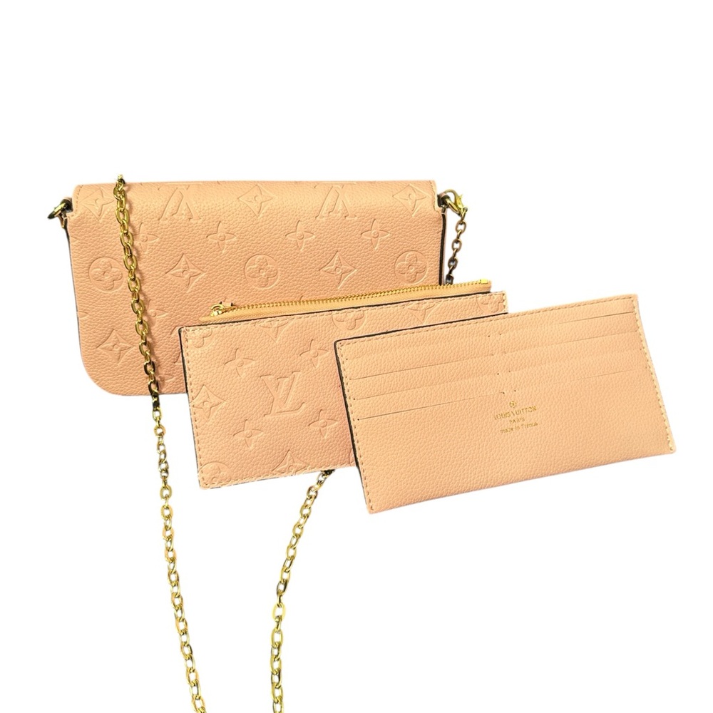 Louis Vuitton Peach Clutch with Gold Chain - Picture 2 of 4